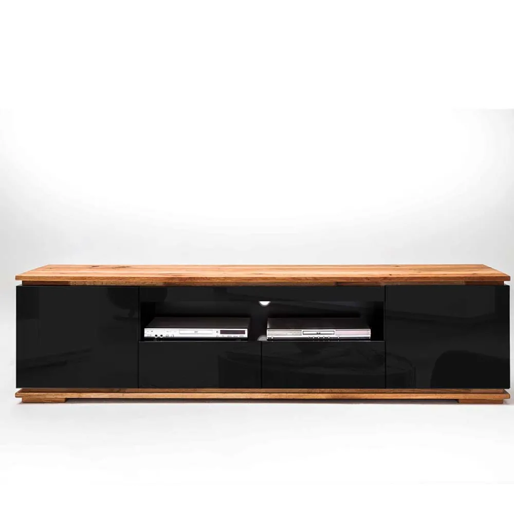 Wohnen TV Hochglanz Lowboard in Schwarz - Ercurs