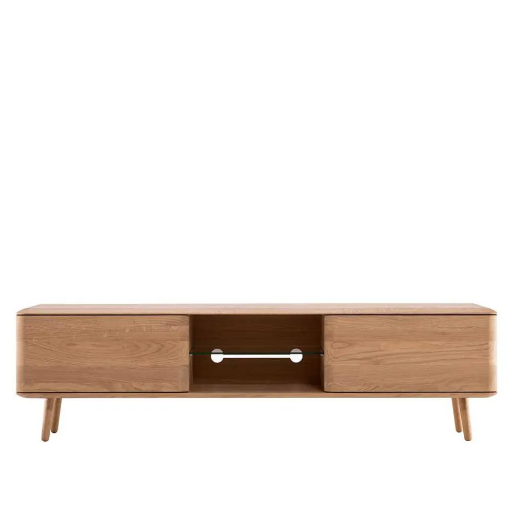 Wohnen Lowboards|Tv & Hifi-Möbel*TV Kommode in Eiche Bianco massiv - Bakaras