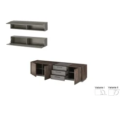 Wohnen Wohnwände|Wohnwand*TV Kommode und Hängeschränke Set - Mundo (dreiteilig)