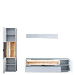 Wohnen Wohnzimmerschränke|Wohnwände*TV Lowboard & Vitrine & Wandboard Set - Apulco (dreiteilig)