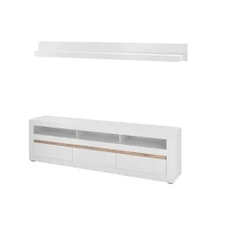 Wohnen TV Lowboard & Wandboard Set - Ilana (zweiteilig)