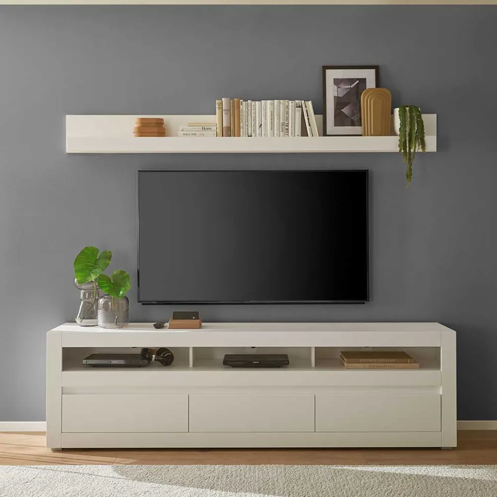 Wohnen TV Lowboard & Wandboard Set - Ilana (zweiteilig)
