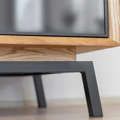 Wohnen Tv & Hifi-Möbel|Tv & Hifi-Möbel*TV Lowboard aus Eiche und Metall - Fabiella