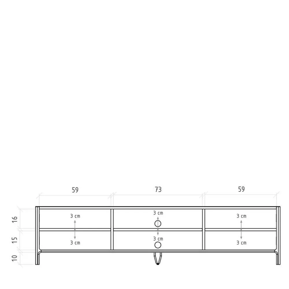 Wohnen TV Lowboard aus Kernbuche Massivholz - Lana