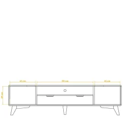 Wohnen Sideboards & Kommoden|Sideboards & Kommoden*TV Lowboard aus Kernbuche Massivholz geölt - Junola I