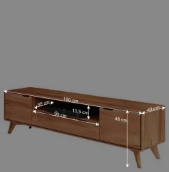 Wohnen Sideboards & Kommoden|Sideboards & Kommoden*TV Lowboard aus Kernbuche Massivholz geölt - Junola I