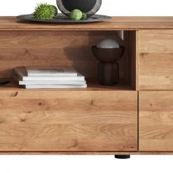 Wohnen TV Lowboard aus Massivholz Wildeiche - Holiday