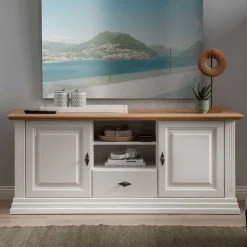 Wohnen Tv & Hifi-Möbel|Tv & Hifi-Möbel*TV Lowboard im Landhaus Style 157x67x45 cm - Henry