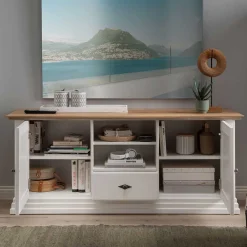 Wohnen Tv & Hifi-Möbel|Tv & Hifi-Möbel*TV Lowboard im Landhaus Style 157x67x45 cm - Henry