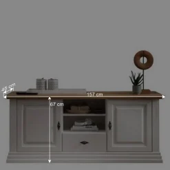 Wohnen Tv & Hifi-Möbel|Tv & Hifi-Möbel*TV Lowboard im Landhaus Style 157x67x45 cm - Henry