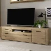 Wohnen TV Lowboard in Asteiche Hell - Jevedaz