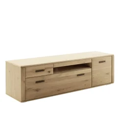 Wohnen TV Lowboard in Asteiche Hell - Jevedaz