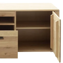 Wohnen TV Lowboard in Asteiche Hell - Jevedaz