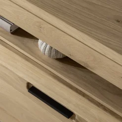 Wohnen TV Lowboard in Asteiche Hell - Jevedaz