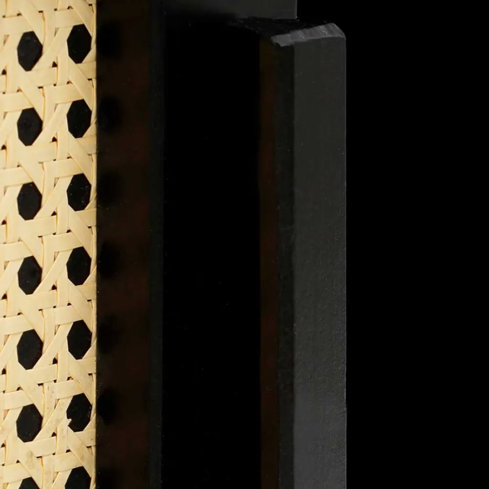 Wohnen TV Lowboard in Dunkelbraun mit Wiener Geflecht - Santiana