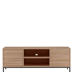 Wohnen TV Lowboard in Eiche Holzdekor - Lunira