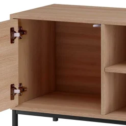 Wohnen TV Lowboard in Eiche Holzdekor - Lunira