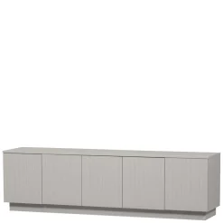 Wohnen TV Lowboard in Hellgrau lackiert - Lucaz