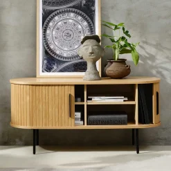 Wohnen TV Lowboard in ovalem Design - Teorina