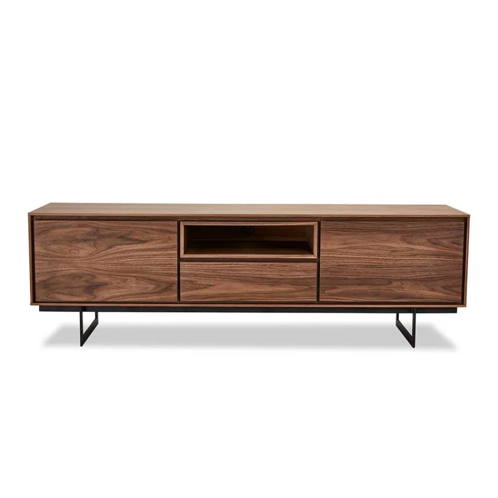 Wohnen TV Lowboard in Walnussfarben Furnier - Melvue