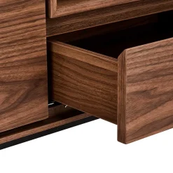 Wohnen TV Lowboard in Walnussfarben Furnier - Melvue