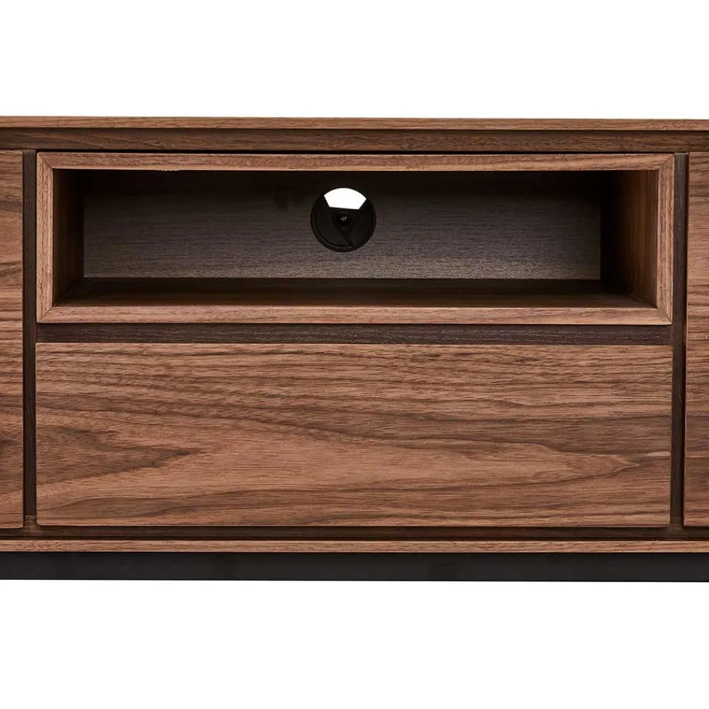 Wohnen TV Lowboard in Walnussfarben Furnier - Melvue