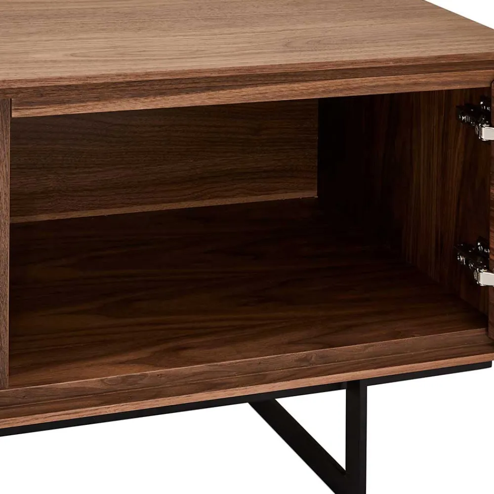 Wohnen TV Lowboard in Walnussfarben Furnier - Melvue