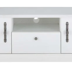 Wohnen TV Lowboard in weißer Holzoptik Pinie - Liancos