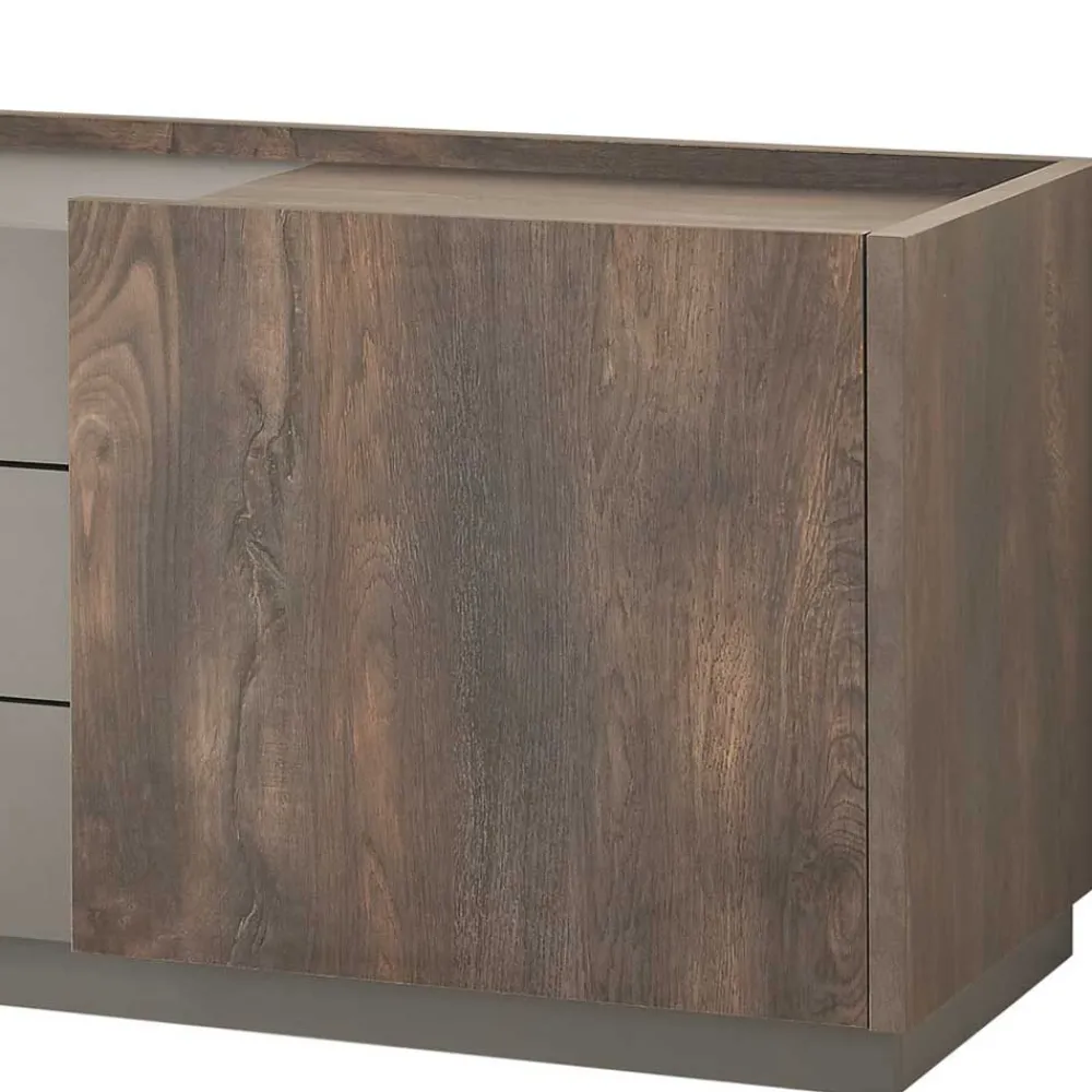 Wohnen TV Lowboard und Wandregal Set - Mundo (zweiteilig)