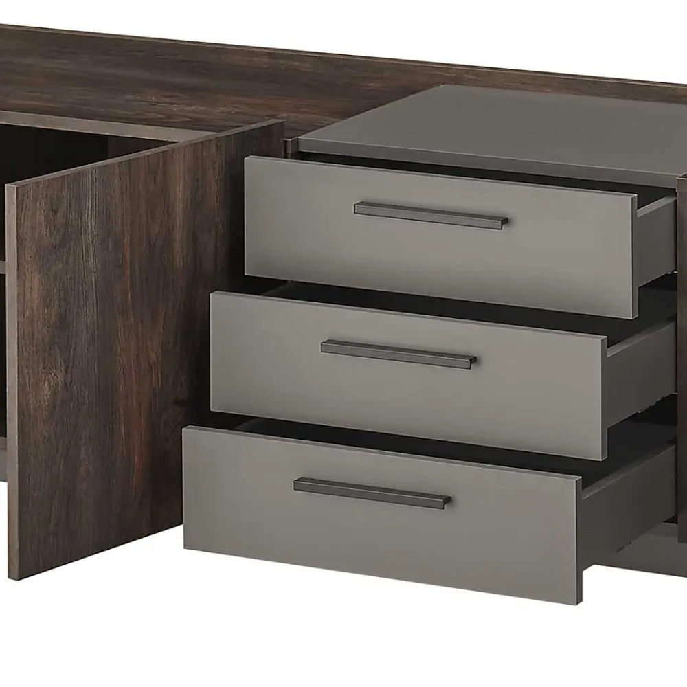 Wohnen TV Lowboard und Wandregal Set - Mundo (zweiteilig)