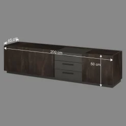 Wohnen TV Lowboard und Wandregal Set - Mundo (zweiteilig)