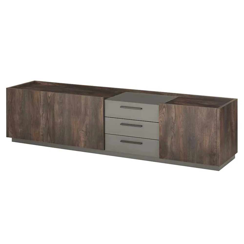 Wohnen TV Lowboard und Wandregal Set - Mundo (zweiteilig)