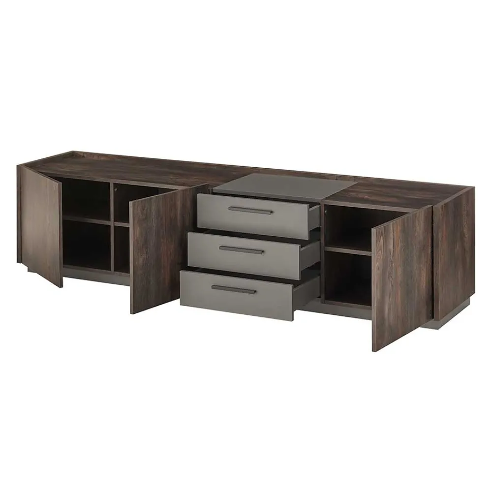 Wohnen TV Lowboard und Wandregal Set - Mundo (zweiteilig)