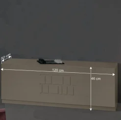 Wohnen TV Möbel Kombi in Esche hell - Odillava (dreiteilig)