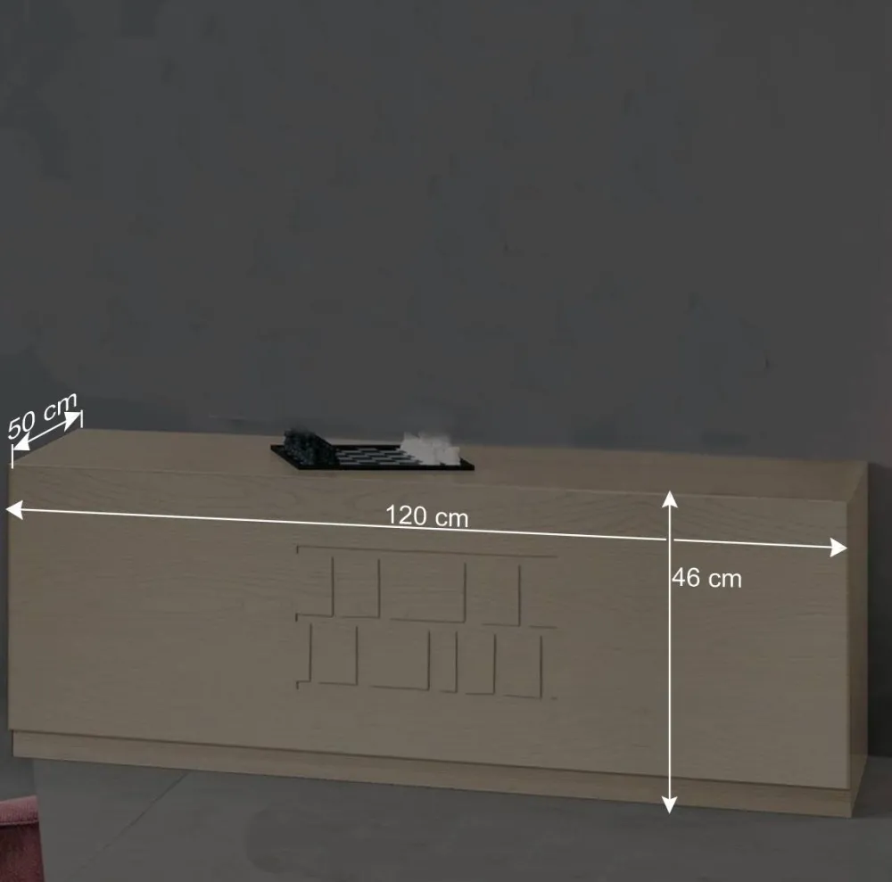 Wohnen TV Möbel Kombi in Esche hell - Odillava (dreiteilig)