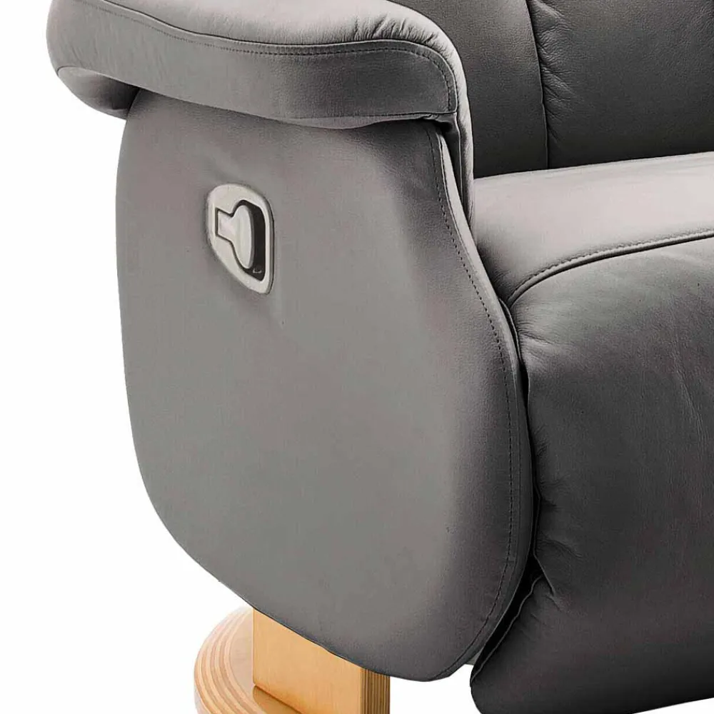Wohnen Sessel|Sofas*TV Relaxsessel mit Leder Schlammfarben Emia mit Körperdruck verstellbar