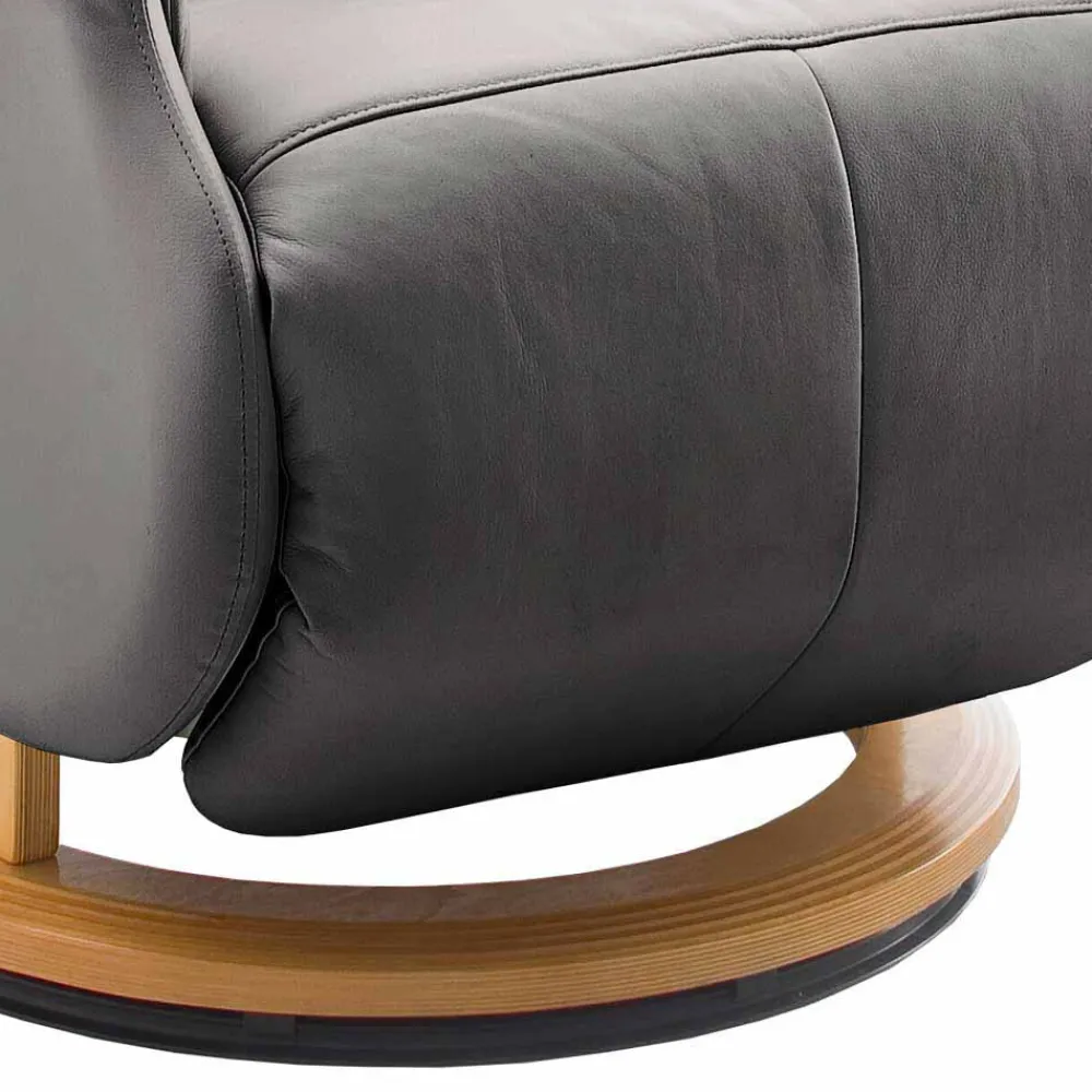 Wohnen Sessel|Sofas*TV Relaxsessel mit Leder Schlammfarben Emia mit Körperdruck verstellbar