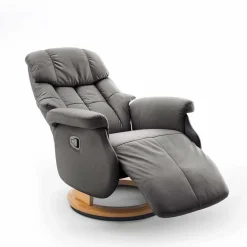 Wohnen Sessel|Sofas*TV Relaxsessel mit Leder Schlammfarben Emia mit Körperdruck verstellbar