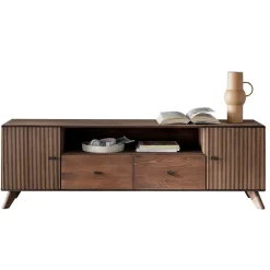 Wohnen TV Unterschrank aus Kernbuche massiv in Braun - Malawi