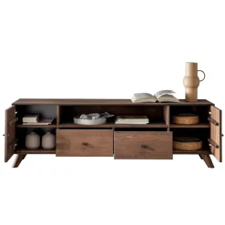 Wohnen TV Unterschrank aus Kernbuche massiv in Braun - Malawi