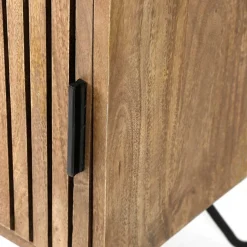 Wohnen TV Unterschrank aus Mangoholz in Sandfarben - Baina