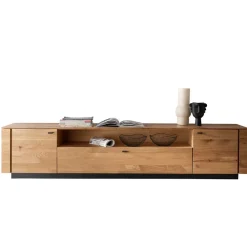 Wohnen Tv & Hifi-Möbel|Tv & Hifi-Möbel*TV Unterschrank aus Wildeiche mit Metallgriffen - Ilfred