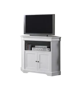 Wohnen TV Unterschrank für Ecke in Weiß - Zarinas