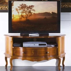 Wohnen Barock Möbel|Tv & Hifi-Möbel*TV Unterschrank im Barock Stil Dentro Nussbaumfarben