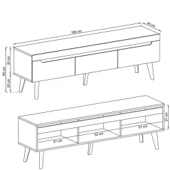 Wohnen Tv & Hifi-Möbel|Tv & Hifi-Möbel*TV Unterschrank im Skandinavischen Stil - Olcian