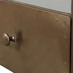 Wohnen Loft Möbel|Industrial Möbel*TV Unterschrank in Altmessing Metall - Liviano