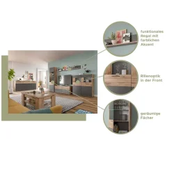 Wohnen TV Unterschrank in der Größe 130x53x48 cm - Lucios