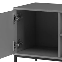 Wohnen Tv & Hifi-Möbel|Tv & Hifi-Möbel*TV Unterschrank in Grau mit Schwarz - Lagista