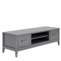 Wohnen Tv & Hifi-Möbel|Tv & Hifi-Möbel*TV Unterschrank in Grau und Gold - Tamila