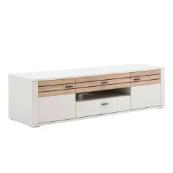 Wohnen Sideboards & Kommoden|Tv & Hifi-Möbel*TV Unterschrank in Lichtgrau mit Wildeiche - Ballina